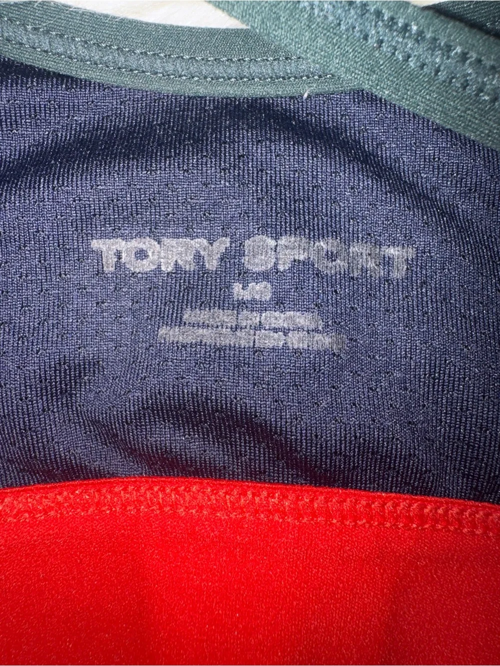 Tory Burch  Sports Bralette with Red and Pink Accent Band